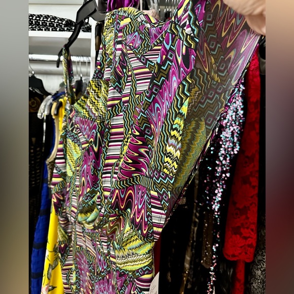 NWT Sexy, Vibrant & Fun Dress 👗 Lightweight Dress - Size 16 / XL 💜🩷💚💛🩵 - Picture 7 of 9